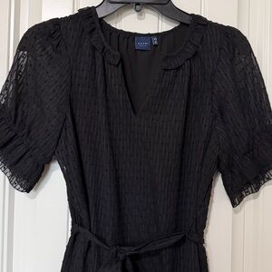 Kaari Blue -Black Mini Dress with Tie Waist